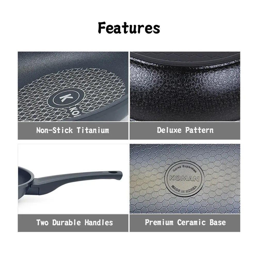 KOMAN Non-Stick Titanium Coating Frying Pan 20cm - Home & Garden > Kitchenware