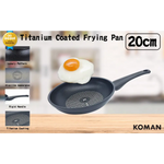 KOMAN Non-Stick Titanium Coating Frying Pan 20cm - Home & Garden > Kitchenware