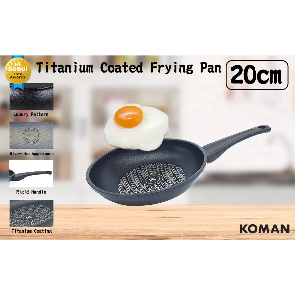KOMAN Non-Stick Titanium Coating Frying Pan 20cm - Home & Garden > Kitchenware