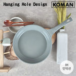 KOMAN Shinewon Vinch IH Frypan Frying Pan 28cm Non-stick Induction Ceramic + Glass Lid GREY - Home & Garden >