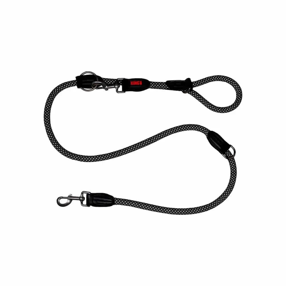 KONG Adjustable Rope Black Leashes Large - Pet Care > Dog Supplies > Dog Collars Leads & Harnesses