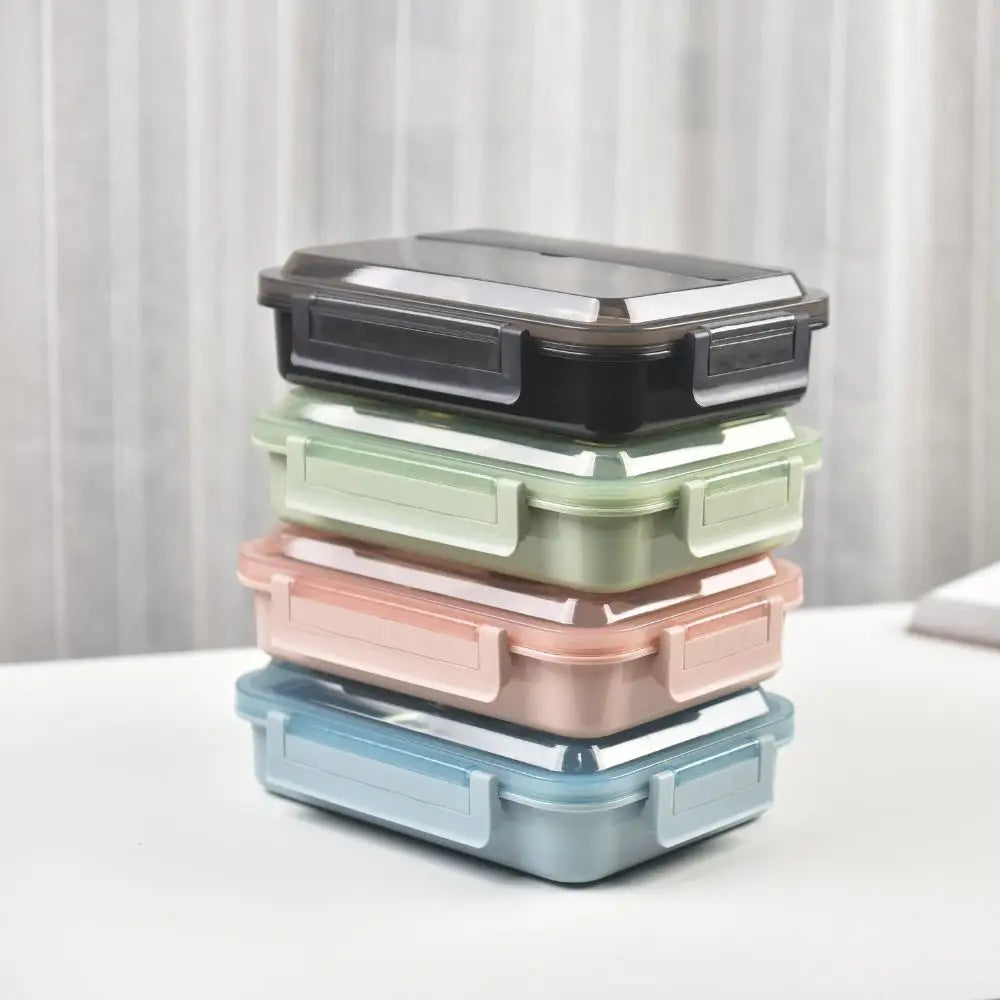 Kylin 304 Stainless Steel 4 Divided Simple Lunch Box - Blue - Home & Garden > Kitchenware