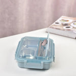 Kylin 304 Stainless Steel 4 Divided Simple Lunch Box - Blue - Home & Garden > Kitchenware