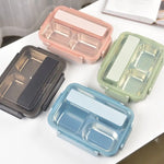 Kylin 304 Stainless Steel 4 Divided Simple Lunch Box with a cultery set - Green - Home & Garden > Kitchenware