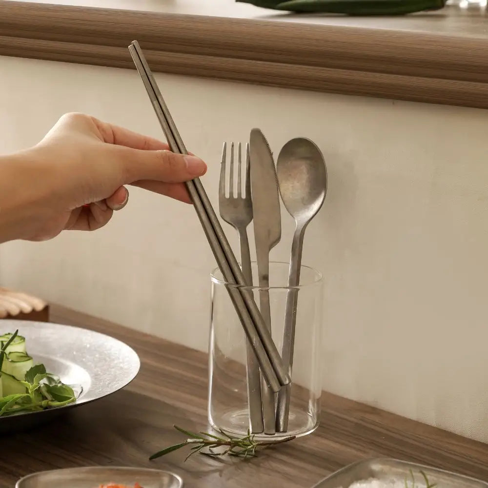 Kylin 304 Stainless Steel Classic Chopstick - Snow Gray - Home & Garden > Kitchenware