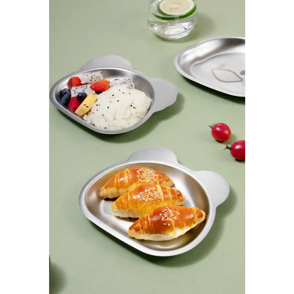 Kylin 304 Stainless Steel Dinosaur Dinner Plate 15*18cm - Home & Garden > Kitchenware