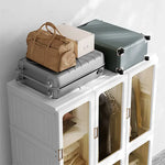 Kylin Cubes Storage Folding Cabinet Wardrobe With 12 Grids & 8 Doors & 2 Hangers - Home & Garden > Storage > Clothing &