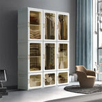 Kylin Cubes Storage Folding Cabinet Wardrobe With 8 Grids & 4 Doors & 1 Hanger - Home & Garden > Storage > Clothing &