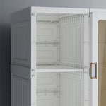Kylin Cubes Storage Folding Cabinet Wardrobe With 8 Grids & 4 Doors & 1 Hanger - Home & Garden > Storage > Clothing &