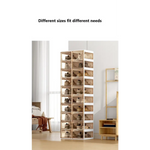 Kylin Cubes Storage Folding Shoe Box With 1 Column 10 Grids,5 Brown Doors - Home & Garden > Storage