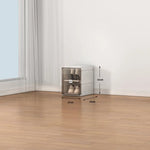 Kylin Cubes Storage Folding Shoe Box With 1 Column 2 Grids 1 Brown Door - Home & Garden > Storage