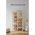 Kylin Cubes Storage Folding Shoe Box With 1 Column 2 Grids 1 Brown Door - Home & Garden > Storage