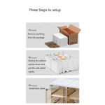 Kylin Cubes Storage Folding Shoe Cabinet With 1 Column & 5 Grids & 3 Brown Door - Home & Garden > Storage