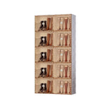 Kylin Cubes Storage Folding Shoe Cabinet With 2 Column & 10 Grids & 10 Brown Door - Home & Garden > Storage
