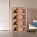 Kylin Cubes Storage Folding Shoe Cabinet With 2 Column & 8 Grids & 8 Brown Door - Home & Garden > Storage