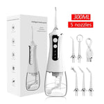L10 White Portable Handheld Electric Water Flosser – Rechargeable Teeth Cleaner for Home Use - Health & Beauty >