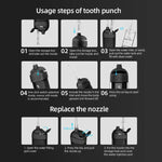 L13 Black Portable Electric Water Flosser - Handheld Teeth Cleaner USB Rechargeable Deep Oral Irrigator - Health &