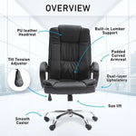 La Bella Black Executive Office Chair Sage Dual-Layer Seat - Furniture > Office > Office & Desk Chairs