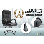 La Bella Black Executive Office Chair Sage Dual-Layer Seat - Furniture > Office > Office & Desk Chairs