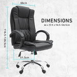 La Bella Black Executive Office Chair Sage Dual-Layer Seat - Furniture > Office > Office & Desk Chairs