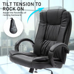 La Bella Black Executive Office Chair Sage Dual-Layer Seat - Furniture > Office > Office & Desk Chairs