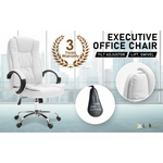 La Bella White Executive Office Chair Sage Dual-Layer Seat - Furniture > Office > Office & Desk Chairs