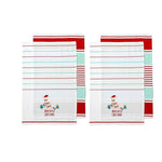 Ladelle Australiana Aussie Animal Kangaroo Christmas Set of 4 Cotton Kitchen Towels - Home & Garden > Kitchenware