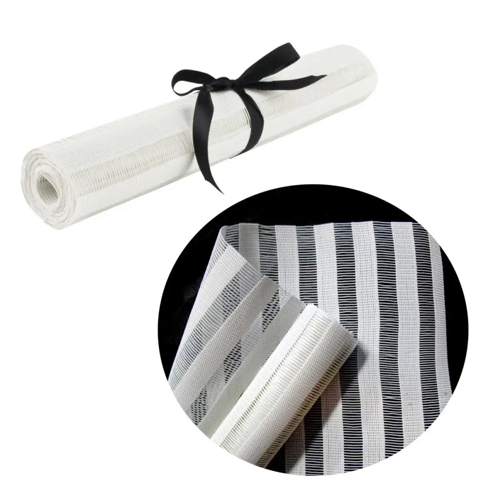 Ladelle Cairo Ivory Vinyl Table Runner 30 x 155 cm - Home & Garden > Kitchenware