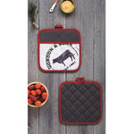Ladelle Country Cattle Set of 2 Pot Holders 21 x 21 cm - Home & Garden > Kitchenware