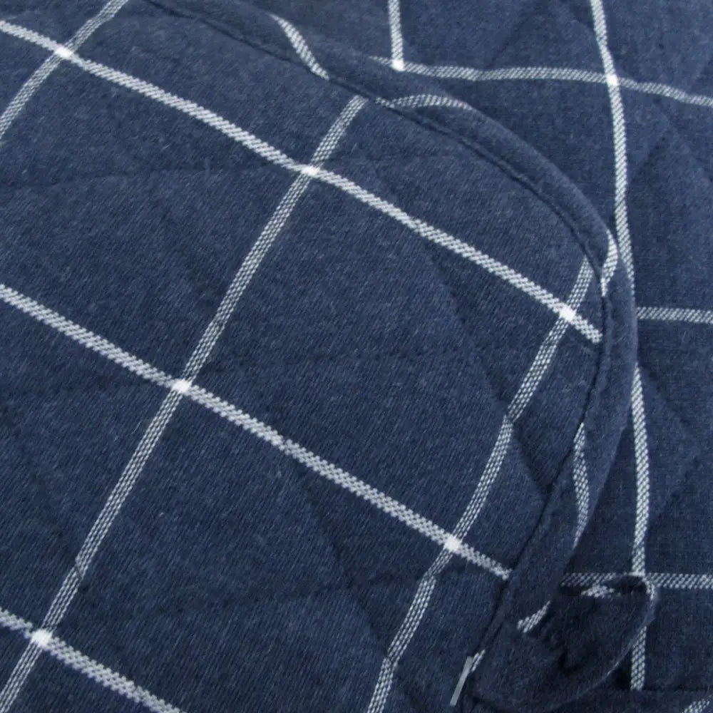 Ladelle Eco Check Navy Set of 2 Pot Holders 21 x 21 cm - Home & Garden > Kitchenware > Oven Mitts & Pot Holders