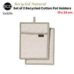 Ladelle Eco Recycled Natural Set of 2 Pot Holders 19 x 24 cm - Home & Garden > Kitchenware > Oven Mitts & Pot Holders