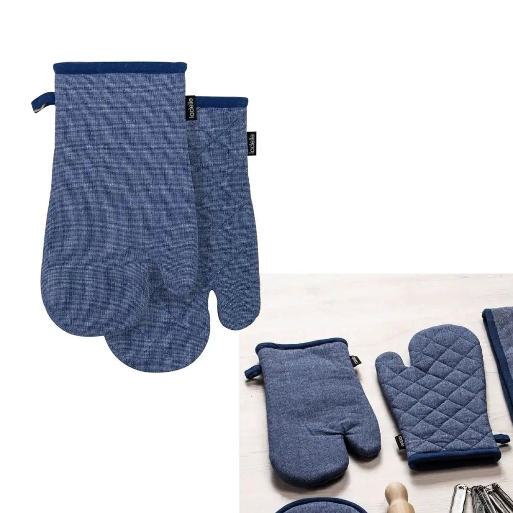 Ladelle Eco Recycled Navy Set of 2 Oven Mitts 18 x 33 cm - Home & Garden > Kitchenware