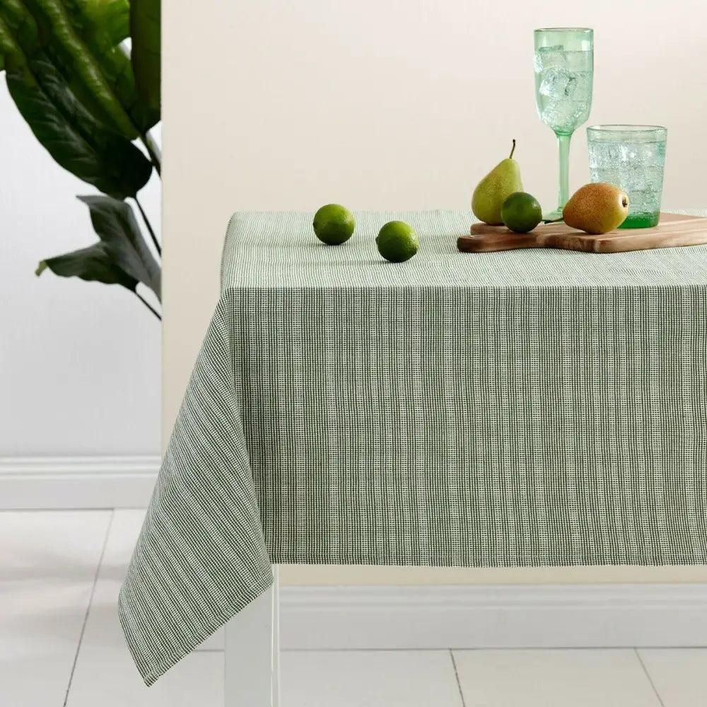 Ladelle Green Eco Cotton Rich Tablecloth 150 x 265 cm - Home & Garden > Kitchenware