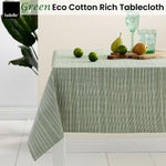 Ladelle Green Eco Cotton Rich Tablecloth 150 x 265 cm - Home & Garden > Kitchenware