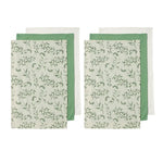 Ladelle Grown Ivy Set of 6 Cotton Kitchen Towels Green - Home & Garden > Kitchenware