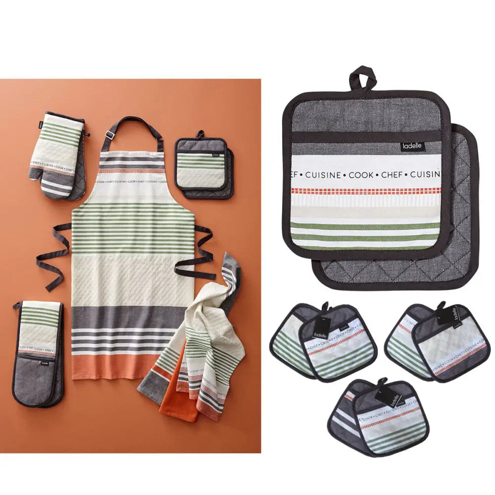 Ladelle Intrinsic Grey Set of 2 Pot Holders 21 x 21 cm - Home & Garden > Kitchenware