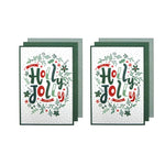 Ladelle Joyful Jolly Christmas Set of 6 Cotton Kitchen Towels Green - Home & Garden > Kitchenware