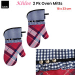Ladelle Khloe Multi Set of 2 Oven Mitts 18 x 33 cm - Home & Garden > Kitchenware