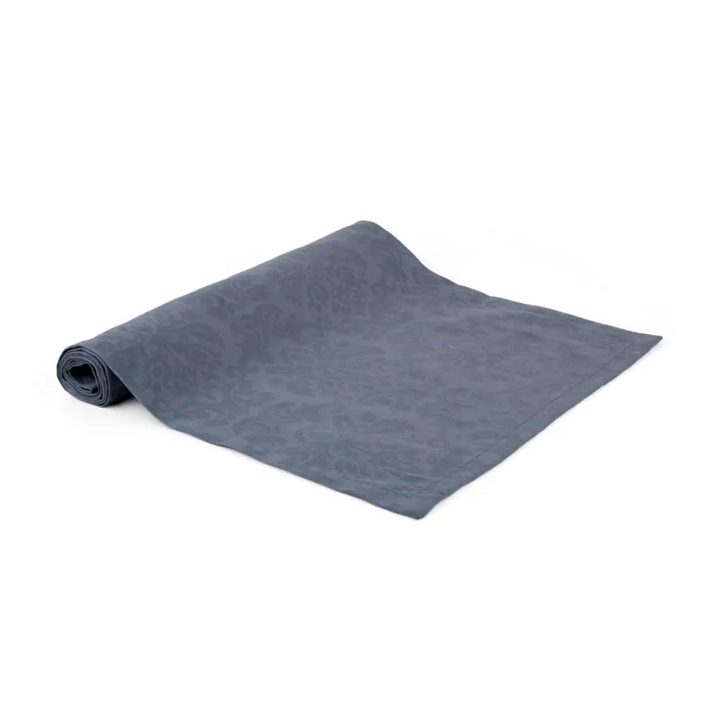 Ladelle Madison Blue 100% Cotton Damask Jacquard Table Runner 40 x 150 cm - Home & Garden > Kitchenware