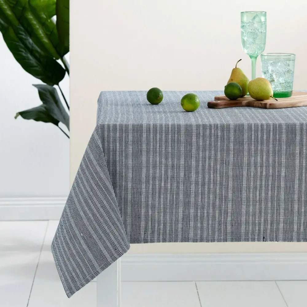 Ladelle Navy Eco Cotton Rich Tablecloth 150 x 265 cm - Home & Garden > Kitchenware