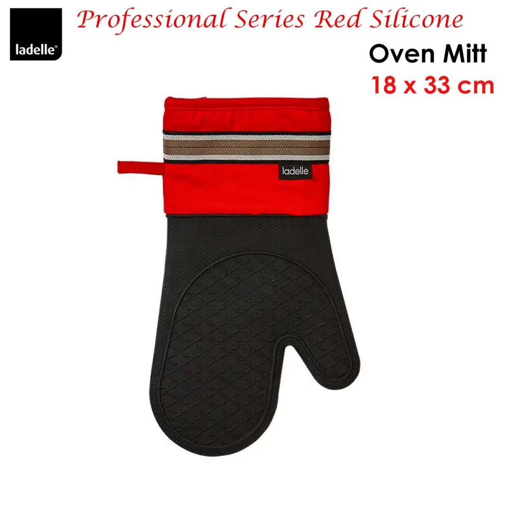 Ladelle Professional Series Red Silicone Oven Mitt - Home & Garden > Kitchenware