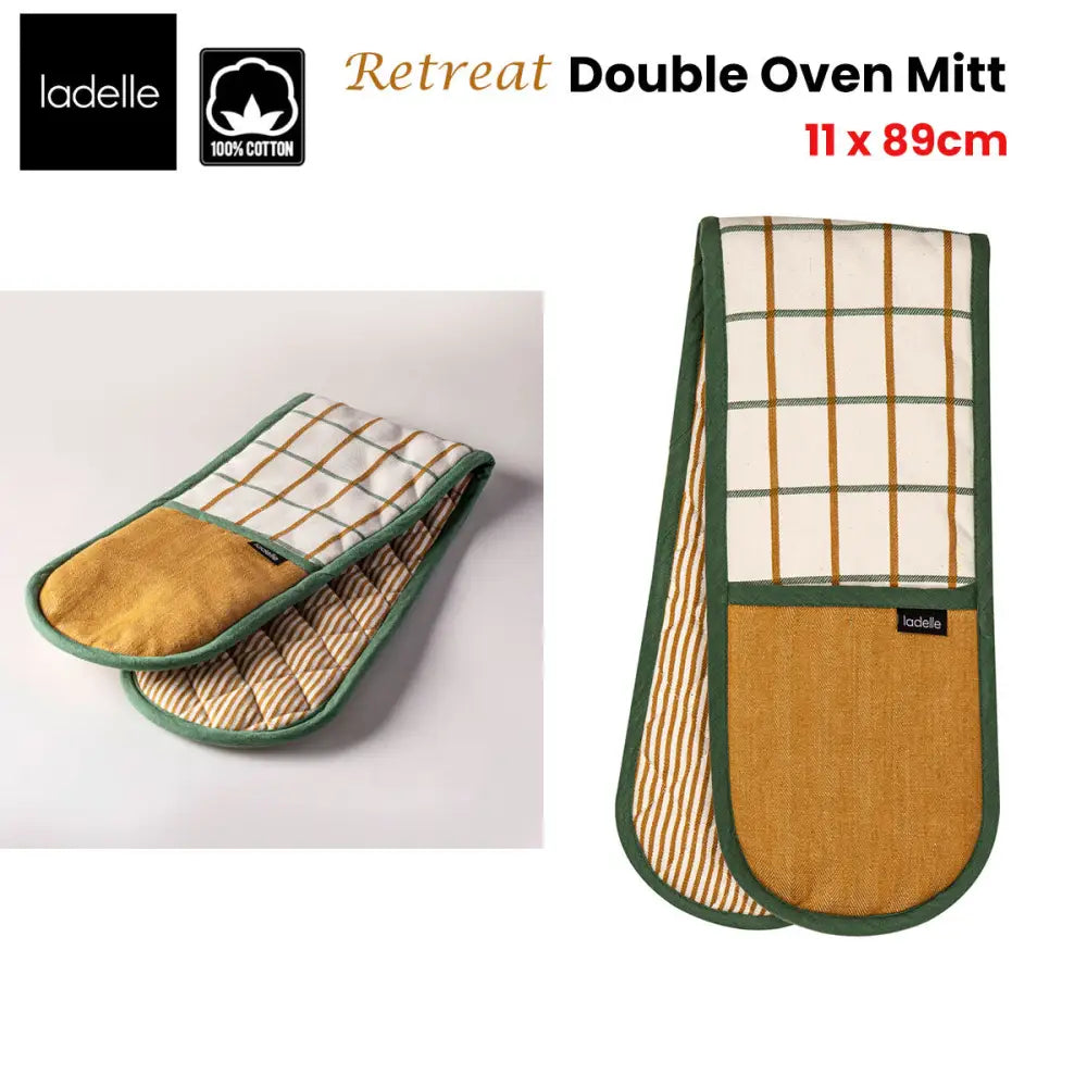 Ladelle Retreat Double Oven Mitt 17 x 89 cm - Home & Garden > Kitchenware