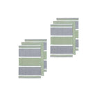 Ladelle Revive Block Woven Set of 6 Cotton Kitchen Towels Sage - Home & Garden > Kitchenware