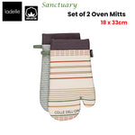 Ladelle Sanctuary Cream Set of 2 Oven Mitts 18 x 33 cm - Home & Garden > Kitchenware