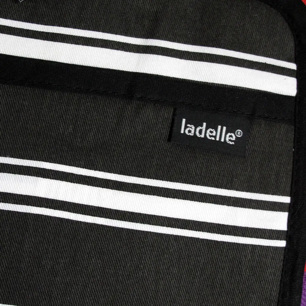 Ladelle Set of 2 Butcher Stripe Black Oven Mitt - Home & Garden > Kitchenware
