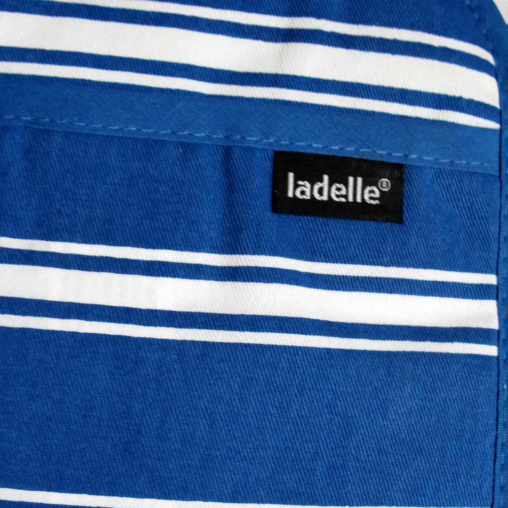 Ladelle Set of 2 Butcher Stripe Cobalt Blue Oven Mitt - Home & Garden > Kitchenware