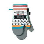 Ladelle Set of 2 - Mi Casa Cotton Kitchen / BBQ Oven Mitts - Home & Garden > Kitchenware