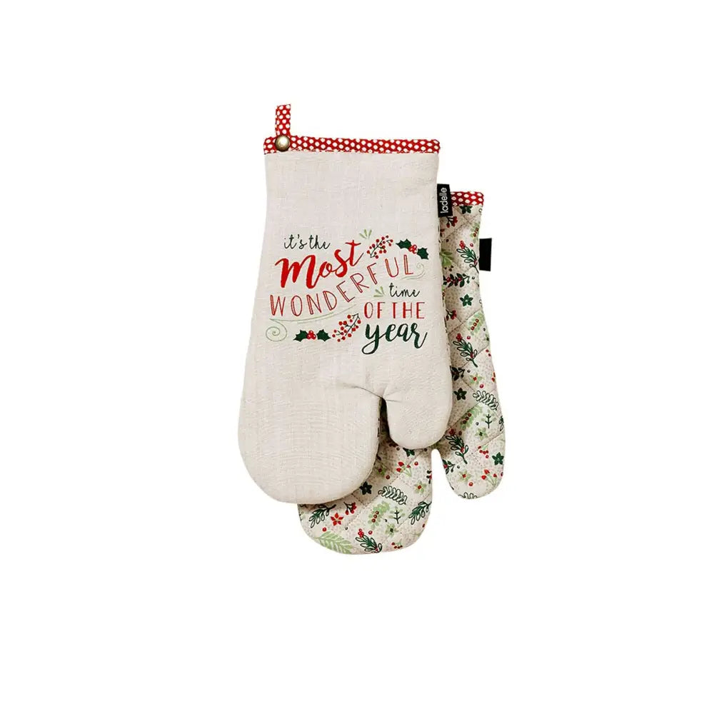 Ladelle Set of 2 Wonderful Kitchen / BBQ Oven Mitt - Home & Garden > Kitchenware