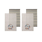 Ladelle Set of 4 Aimer La Vie Kitchen / Cleaning 100% Cotton Tea Towels - Home & Garden > Kitchenware
