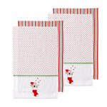 Ladelle Set of 4 Aussie Stocking Kitchen / Cleaning 100% Cotton Tea Towels 45 x 70 cm - Home & Garden > Kitchenware